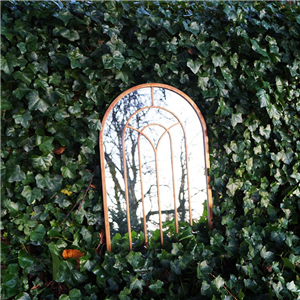 Garden Mirror Copper Arched 91cm